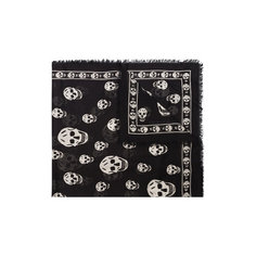 Шарф Alexander McQueen, one size, черный