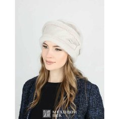 Шапка Меховой век, размер 55-59, молочный