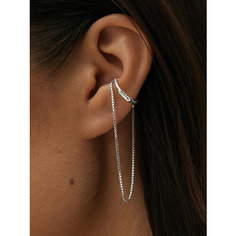Серьги MIESTILO, серебро, 925 проба, родирование, размер 10 мм, , серебристый