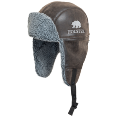 Шапка ушанка Holster, размер 61/62, коричневый, хаки