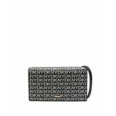 Сумка клатч DKNY, фактура зернистая, черный