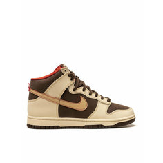 Кроссовки NIKE Dunk High, размер 10 US, коричневый