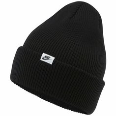 Шапка бини NIKE U NSW BEANIE CUFFED FUTURA, размер OneSize, черный
