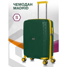 Чемодан Lcase Madrid, 35 л, размер S, зеленый
