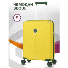 Чемодан Lcase Seoul, 34 л, размер S, Желтый