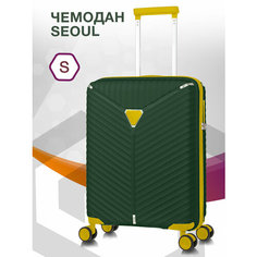 Чемодан Lcase Seoul, 34 л, размер S, зеленый