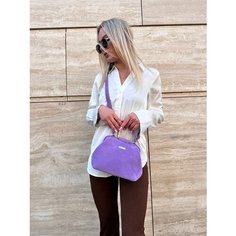 Сумка саквояж Shapely, фактура бархатистая, лавандовый