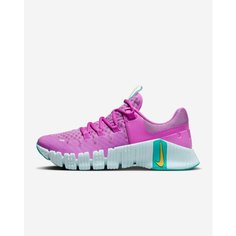 Кроссовки NIKE Free Metcon, размер 7.5 US, фиолетовый, голубой