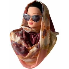 Шарф Florento,180х84 см, Желтый, бордовый, оражевый