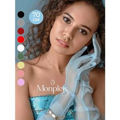Перчатки MONPLEIS Вечерняя, размер onesize (6-7), белый, голубой