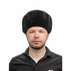 Шапка ушанка SeMi fur, размер 59, черный