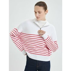 Джемпер Zarina, размер XL (RU 50)/170, , красный графика мелкая