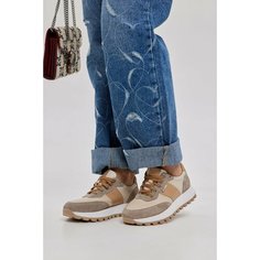 Кроссовки Step Borg Кроссовки женские кожаные весенние, полнота F (EU)/ на среднюю стопу, размер 36, beige