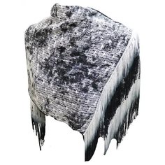 Палантин Akvorioli,160х45 см, серый/белый