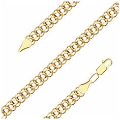 Браслет-цепочка Diamant online, красное золото, 585 проба, золочение, длина 17 см.