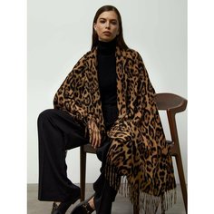 Палантин catmood,180х72 см, коричневый