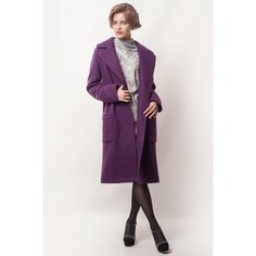 Пальто MARGO, размер 48-50, фуксия, бордовый, лиловый, фиолетовый