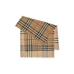 Шарф BURBERRY, one size, коричневый