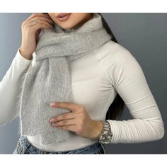 Шарф , one size, серый Нет бренда