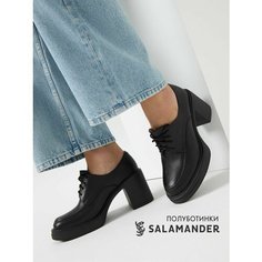 Полуботинки дерби Salamander, размер 37, черный