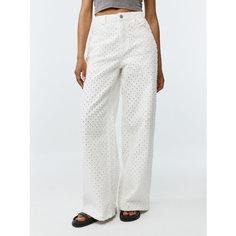Джинсы широкие Sela Wide Leg, размер M, белый