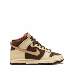 Кроссовки NIKE Dunk High, размер 8.5 US, коричневый