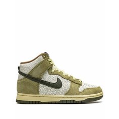 Кроссовки NIKE Dunk Hi Retro, размер 15 US (NIKE US), зеленый