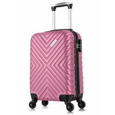 Чемодан Lcase New Delhi, 28 л, размер S, розовое золото