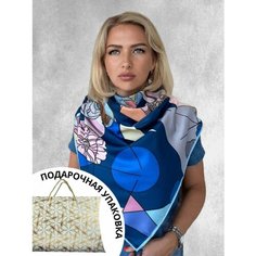 Платок TORIOLLI,90х90 см, синий