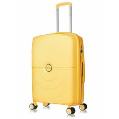Чемодан Lcase Doha, 56 л, размер M, Желтый