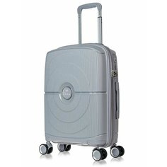 Чемодан Lcase Doha, 32 л, размер S, серебристый