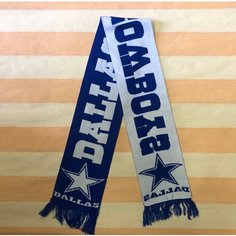 Шарф , синий/бежевый Без бренда