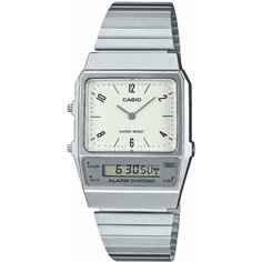 Наручные часы CASIO, белый, серебряный