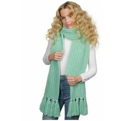 Шарф LAMBONIKA,215х29 см, one size, мятный