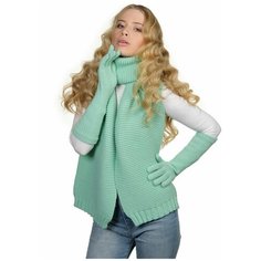 Шарф LAMBONIKA,170х23 см, one size, мятный