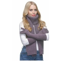 Шарф LAMBONIKA,170х23 см, one size, фиолетовый