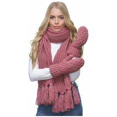 Шарф LAMBONIKA,215х29 см, one size, винный