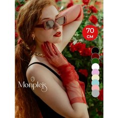Перчатки MONPLEIS Вечерняя коллекция, размер onesize (6-7), красный