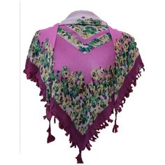 Платок Crystel Eden,100х100 см, фиолетовый