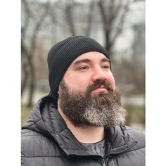 Шапка бини Шапка легкая мужская / шапка на мальчика, размер 56-58, черный (200) Ganalyly