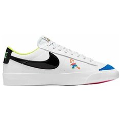 Кеды NIKE Blazer Low 77, размер 4Y US (35 RU), желтый, красный, бирюзовый, черный, мультиколор, голубой, белый