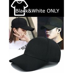 Бейсболка Black & White, размер 52-58, черный