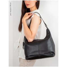 Сумка тоут Franchesco Mariscotti, фактура гладкая, зернистая, черный