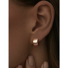 Серьги конго MIESTILO, серебро, 925 проба, золочение, , розовый