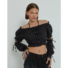 Блуза Gloria Jeans, размер 8-10л/134-140, черный