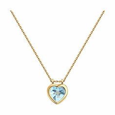 Колье Diamant online, красное золото, 585 проба, топаз, длина 45 см., голубой