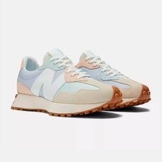 Кроссовки New Balance 327, размер 5.5, голубой/розовый