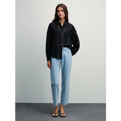 Джинсы зауженные Zarina straight cropped, размер 2XL (RU 52)/170, голубой