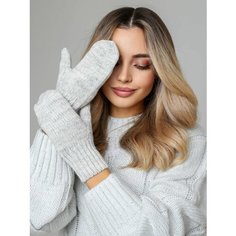 Варежки INVERNO, размер универсальный, светло-серый