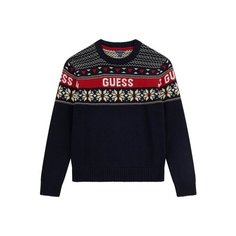 Джемпер GUESS, размер 10, белый/синий